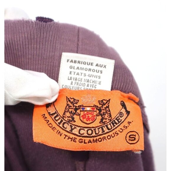 Vintage Retro Thrashed Y2K Juicy Couture Purple Velour Wide-Leg Pants S - Picture 2 of 9